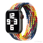 Pulseira de relógio trançada em nylon de uma volta para Apple Watch Series 8&7 41mm / SE 2&6&SE&5&4 40mm / 3&2&1 38mm, para Apple Watch Series 8&7 41mm, 135mm, para Apple Watch Series 8&7 41mm, 135mm