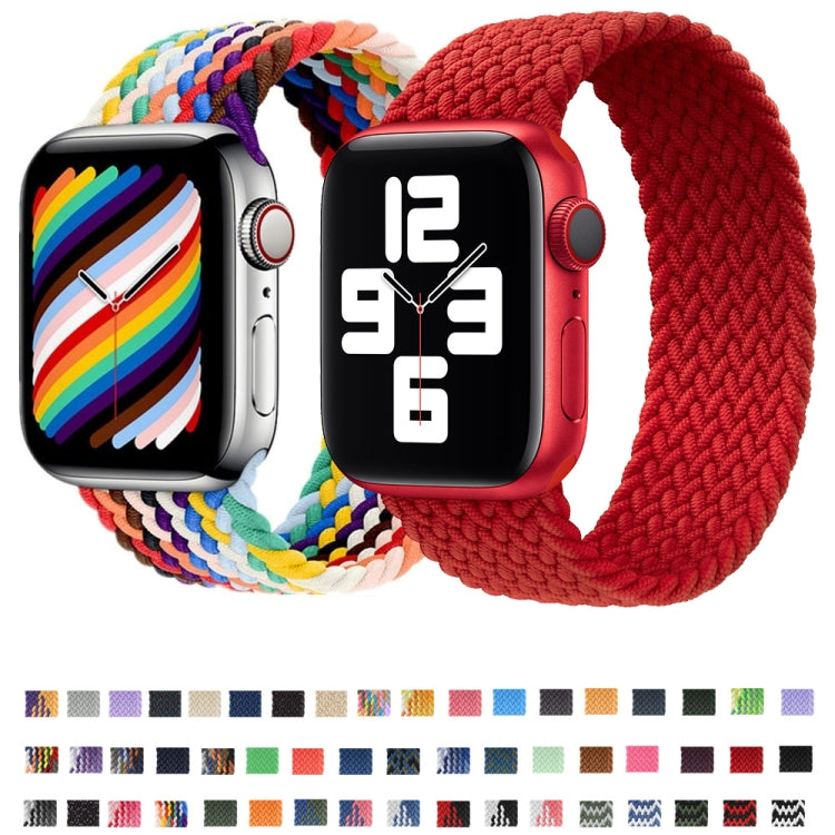 Pulseira de relógio trançada em nylon de uma volta para Apple Watch Series 8&7 41mm / SE 2&6&SE&5&4 40mm / 3&2&1 38mm, para Apple Watch Series 8&7 41mm, 135mm, para Apple Watch Series 8&7 41mm, 135mm