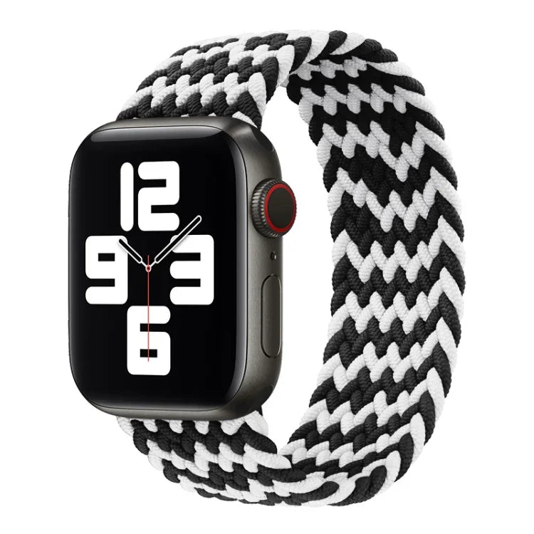 Correia de Relógio Trançada de Nylon de Uma Volta para Apple Watch Series 8&7 41mm / SE 2&6&SE&5&4 40mm / 3&2&1 38mm, Para Apple Watch Series 8&7 41mm,155mm, Para Apple Watch Series 8&7 41mm, 155mm