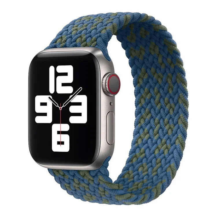 Correia de Relógio Trançada de Nylon de Uma Volta para Apple Watch Series 8&7 41mm / SE 2&6&SE&5&4 40mm / 3&2&1 38mm, Para Apple Watch Series 8&7 41mm,155mm, Para Apple Watch Series 8&7 41mm, 155mm