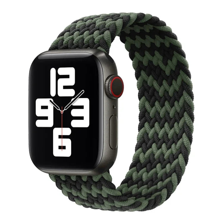 Correia de Relógio Trançada de Nylon de Uma Volta para Apple Watch Series 8&7 41mm / SE 2&6&SE&5&4 40mm / 3&2&1 38mm, Para Apple Watch Series 8&7 41mm,155mm, Para Apple Watch Series 8&7 41mm, 155mm