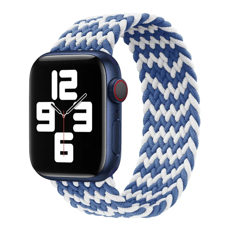 Correia de Relógio Trançada de Nylon de Uma Volta para Apple Watch Series 8&7 41mm / SE 2&6&SE&5&4 40mm / 3&2&1 38mm, Para Apple Watch Series 8&7 41mm,155mm, Para Apple Watch Series 8&7 41mm, 155mm