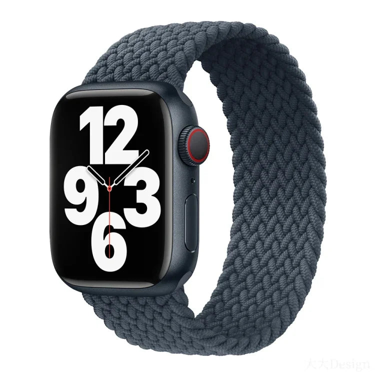 Correia de Relógio Trançada de Nylon de Uma Volta para Apple Watch Series 8&7 41mm / SE 2&6&SE&5&4 40mm / 3&2&1 38mm, Para Apple Watch Series 8&7 41mm,155mm, Para Apple Watch Series 8&7 41mm, 155mm