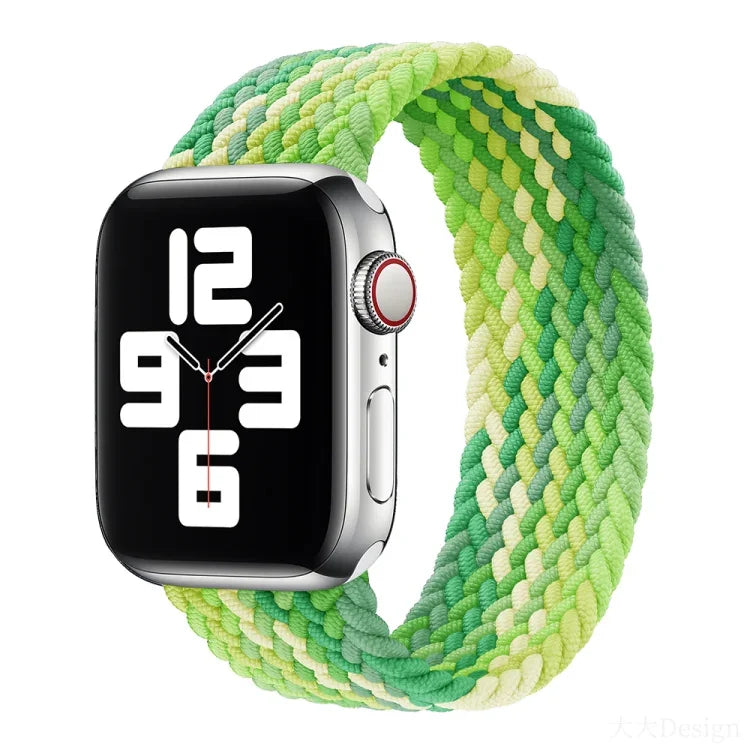 Correia de Relógio Trançada de Nylon de Uma Volta para Apple Watch Series 8&7 41mm / SE 2&6&SE&5&4 40mm / 3&2&1 38mm, Para Apple Watch Series 8&7 41mm,155mm, Para Apple Watch Series 8&7 41mm, 155mm