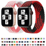 Correia de Relógio Trançada de Nylon de Uma Volta para Apple Watch Series 8&7 41mm / SE 2&6&SE&5&4 40mm / 3&2&1 38mm, Para Apple Watch Series 8&7 41mm,155mm, Para Apple Watch Series 8&7 41mm, 155mm