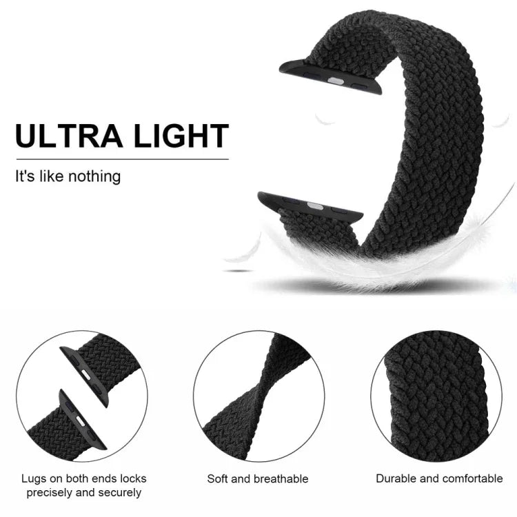 Correia de Relógio Trançada de Nylon de Uma Volta para Apple Watch Series 8&7 41mm / SE 2&6&SE&5&4 40mm / 3&2&1 38mm, Para Apple Watch Series 8&7 41mm,155mm, Para Apple Watch Series 8&7 41mm, 155mm
