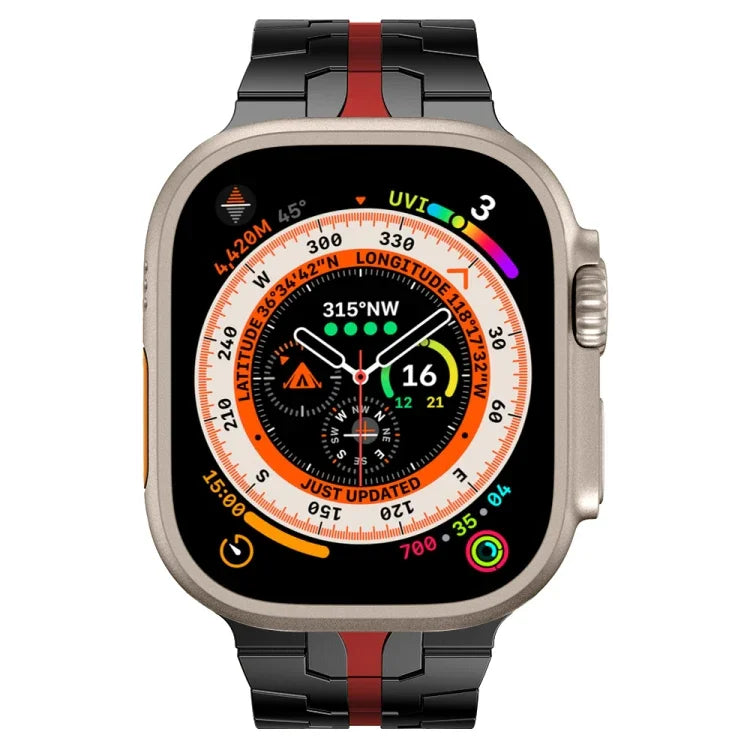 Correia de Relógio em Aço, Para Apple Watch Series 8&7 41mm / SE 2&6&SE&5&4 40mm / 3&2&1 38mm, Para Apple Watch Ultra 49mm / Series 8&7 45mm / SE 2&6&SE&5&4 44mm / 3&2&1 42mm