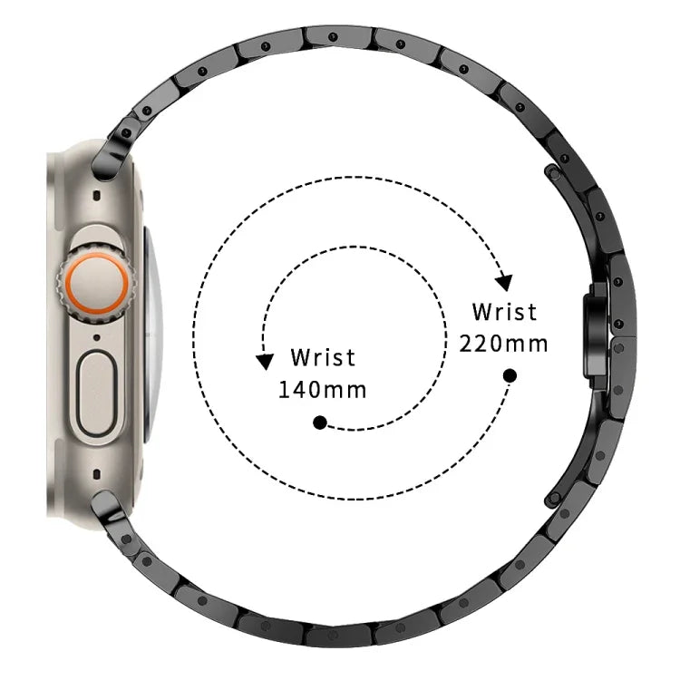 Correia de Relógio em Aço, Para Apple Watch Series 8&7 41mm / SE 2&6&SE&5&4 40mm / 3&2&1 38mm, Para Apple Watch Ultra 49mm / Series 8&7 45mm / SE 2&6&SE&5&4 44mm / 3&2&1 42mm