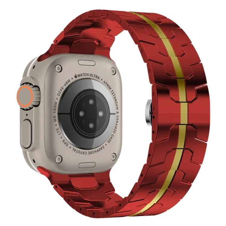 Correia de Relógio em Aço, Para Apple Watch Series 8&7 41mm / SE 2&6&SE&5&4 40mm / 3&2&1 38mm, Para Apple Watch Ultra 49mm / Series 8&7 45mm / SE 2&6&SE&5&4 44mm / 3&2&1 42mm
