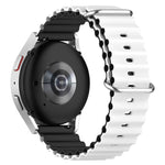 Universal Ocean Style Silicone Two Color Watch Band, 20mm, 22mm