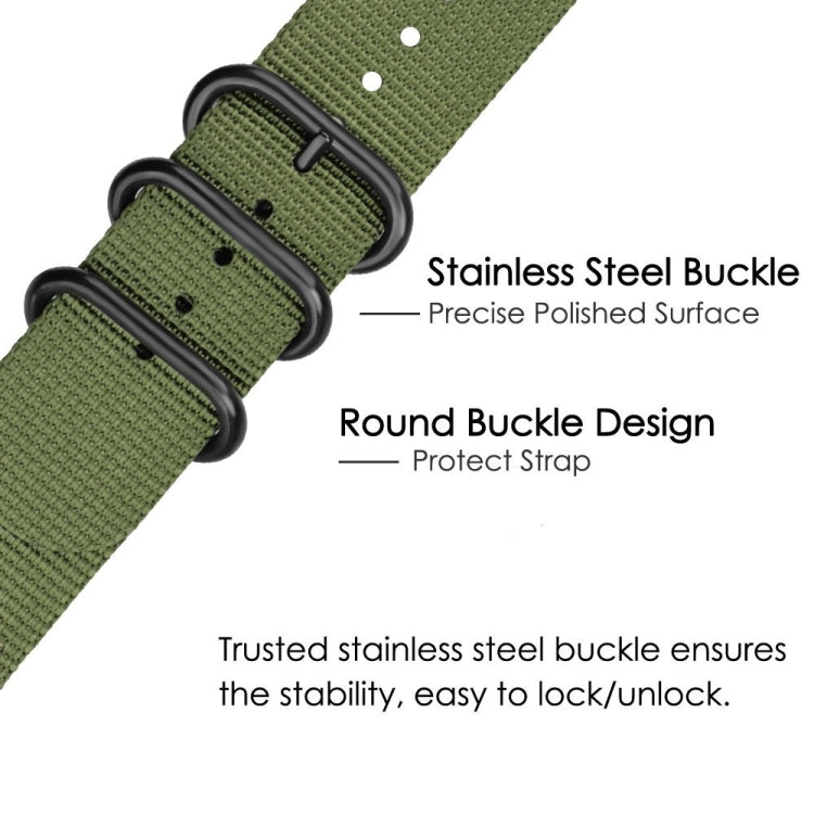 Three-ring Steel Buckle Nylon Watch Band, For Garmin Fenix 7X, For Garmin Fenix 7