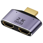 Adaptador HDMI 2 em 1 2K 60Hz com Luzes Indicadoras