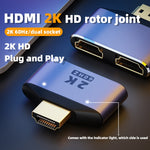 Adaptador HDMI 2 em 1 2K 60Hz com Luzes Indicadoras
