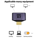 Adaptador HDMI 2 em 1 2K 60Hz com Luzes Indicadoras