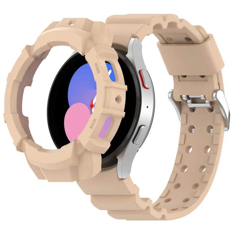 Correia de Relógio em Silicone Armor + Capa Protetora, Para Samsung Galaxy Watch5 40mm, Para Samsung Galaxy Watch5 44mm, Para Samsung Galaxy Watch4 40mm, Para Samsung Galaxy Watch4 44mm