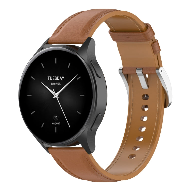 22mm Genuine Leather Watch Band, For Huawei Watch Buds/Xiaomi Watch S2