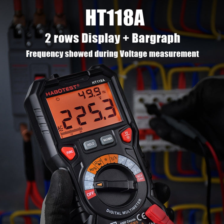 Multímetro digital manual portátil de alta precisão HABOTEST HT118D, HT118D