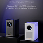 Projetor Móvel Portátil WiFi HD Sistema Android S30, Plugue US, Plugue UE, Plugue UK, Plugue AU