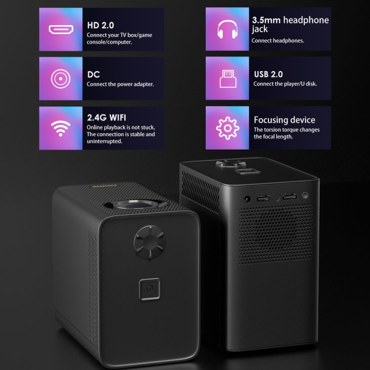 Projetor Móvel Portátil WiFi HD Sistema Android S30, Plugue US, Plugue UE, Plugue UK, Plugue AU