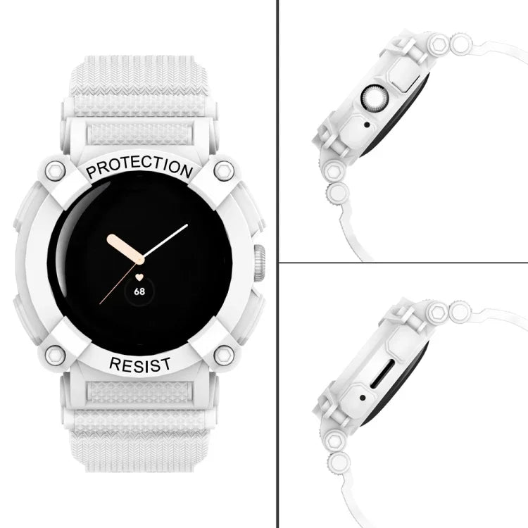 Pulseira de Relógio Integrada de Cor Sólida Três-Prova, Para Google Pixel Watch