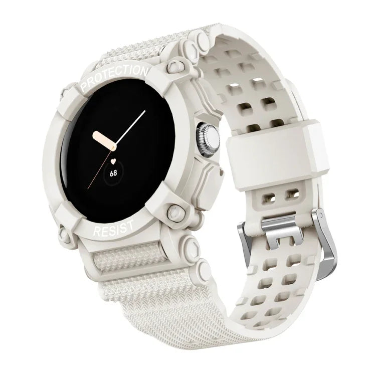 Pulseira de Relógio Integrada de Cor Sólida Três-Prova, Para Google Pixel Watch