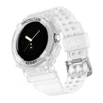 Pulseira de Relógio Integrada de Cor Sólida Três-Prova, Para Google Pixel Watch