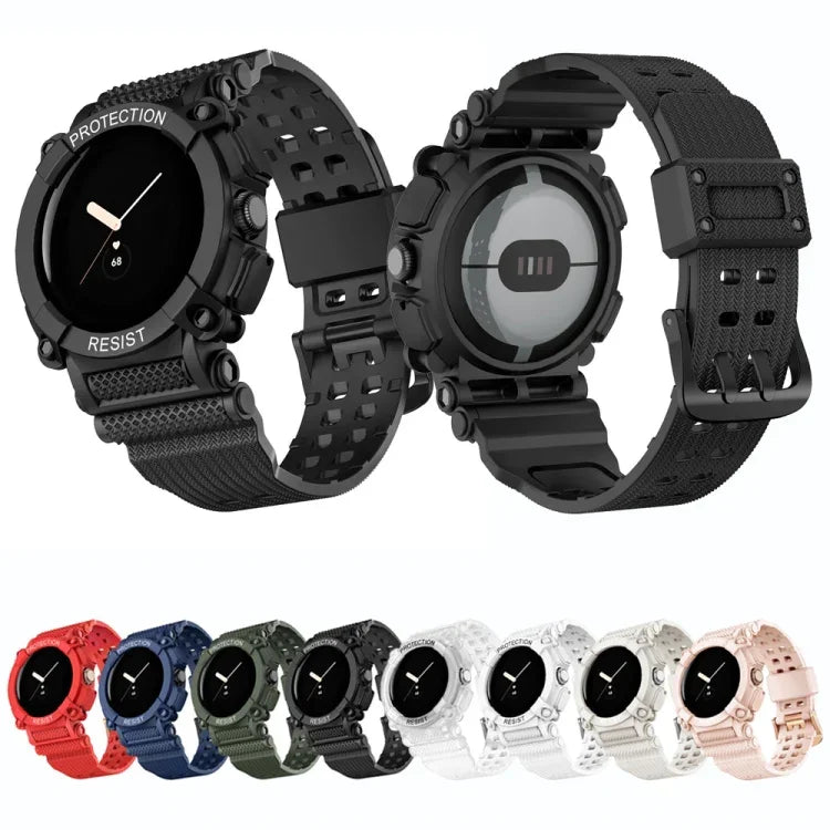 Pulseira de Relógio Integrada de Cor Sólida Três-Prova, Para Google Pixel Watch