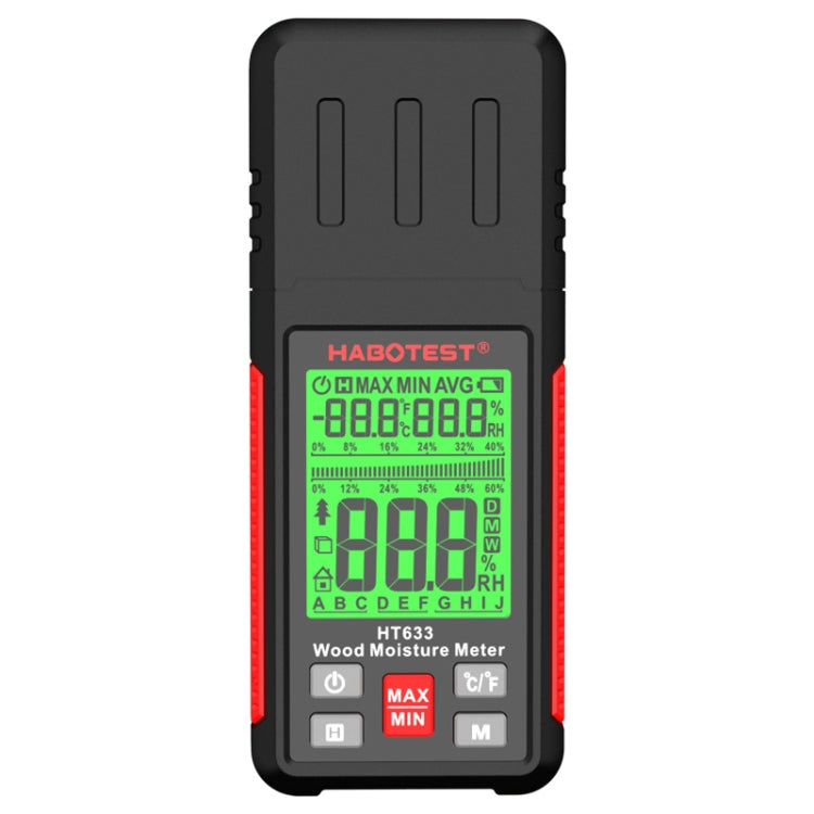 Detector portátil multifuncional de humidade da madeira com visor digital HABOTEST HT633, HT633