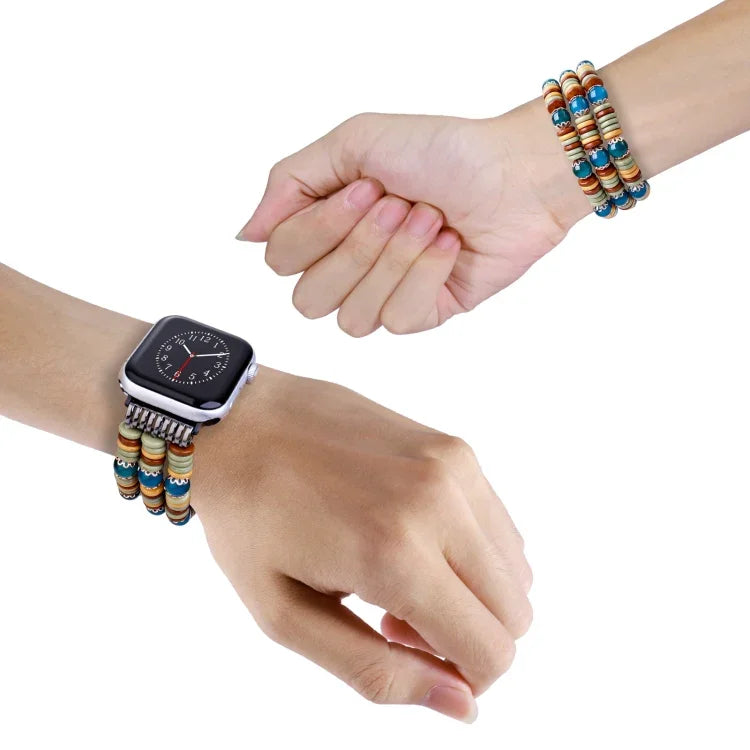 Correia de Relógio com Contas em Peças, Para Apple Watch Ultra 49mm / Série 8&7 45mm, Para Apple Watch Série 8&7 41mm