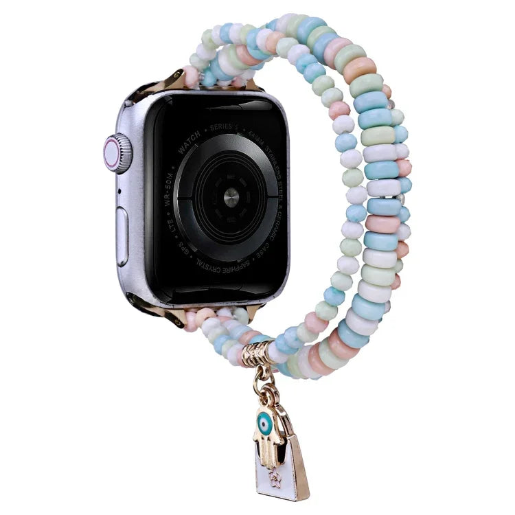 Correia de Relógio com 3 Fileiras de Contas, Para Apple Watch Ultra 49mm / Série 8&7 45mm, Para Apple Watch Série 8&7 41mm