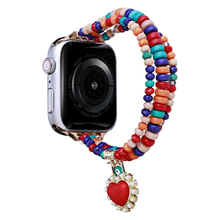 Correia de Relógio com 3 Fileiras de Contas, Para Apple Watch Ultra 49mm / Série 8&7 45mm, Para Apple Watch Série 8&7 41mm
