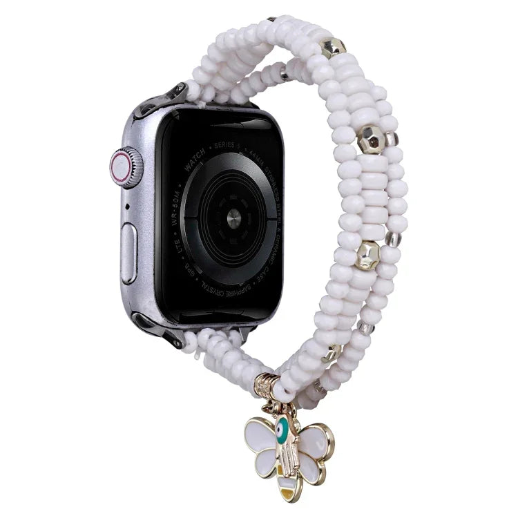 Correia de Relógio com 3 Fileiras de Contas, Para Apple Watch Ultra 49mm / Série 8&7 45mm, Para Apple Watch Série 8&7 41mm