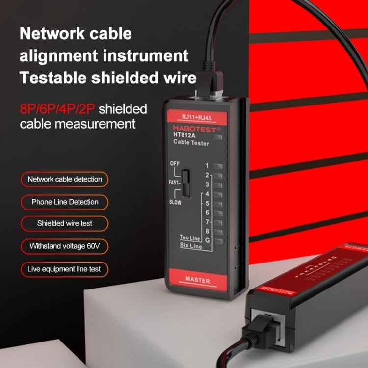 HABOTEST HT812A Testador de Linha Telefónica e de Rede 2 em 1, HT812A