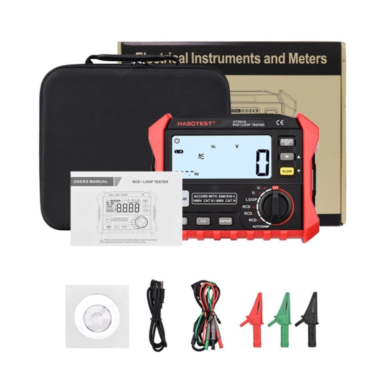 Testador de Interruptor de Fuga e Resistência de Loop, HT5910