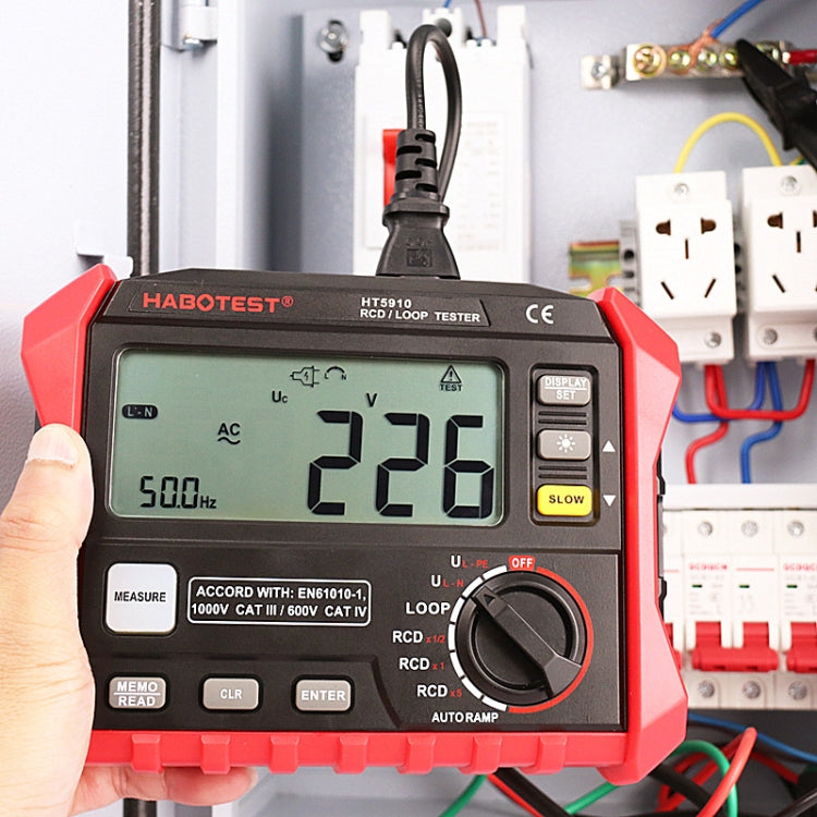 Testador de Interruptor de Fuga e Resistência de Loop, HT5910
