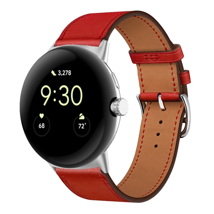 Correia de relógio em pele genuína, para Google Pixel Watch 4 / 3 / 2 / 1 41mm