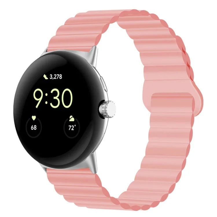 Pulseira de relógio em silicone magnética com fivela invertida, para Google Pixel Watch 4 / 3 / 2 / 1 41mm