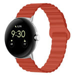 Pulseira de relógio em silicone magnética com fivela invertida, para Google Pixel Watch 4 / 3 / 2 / 1 41mm