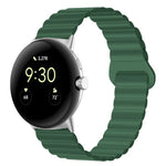 Pulseira de relógio em silicone magnética com fivela invertida, para Google Pixel Watch 4 / 3 / 2 / 1 41mm