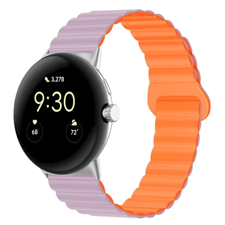 Pulseira de relógio em silicone magnética com fivela invertida, para Google Pixel Watch 4 / 3 / 2 / 1 41mm