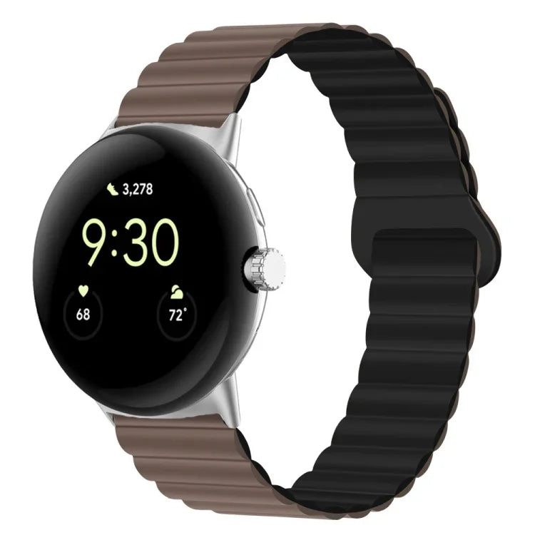 Pulseira de relógio em silicone magnética com fivela invertida, para Google Pixel Watch 4 / 3 / 2 / 1 41mm