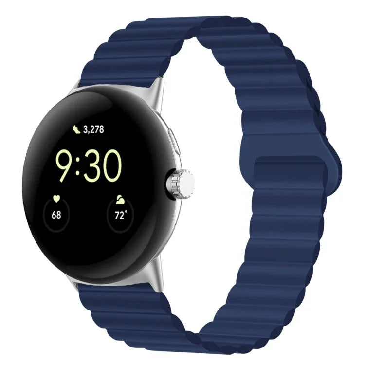 Pulseira de relógio em silicone magnética com fivela invertida, para Google Pixel Watch 4 / 3 / 2 / 1 41mm