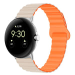 Pulseira de relógio em silicone magnética com fivela invertida, para Google Pixel Watch 4 / 3 / 2 / 1 41mm