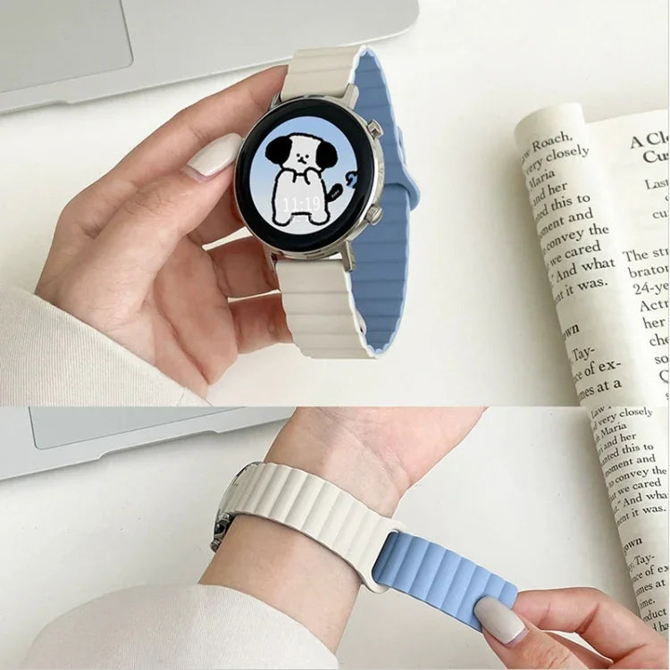 Pulseira de relógio em silicone magnética com fivela invertida, para Google Pixel Watch 4 / 3 / 2 / 1 41mm