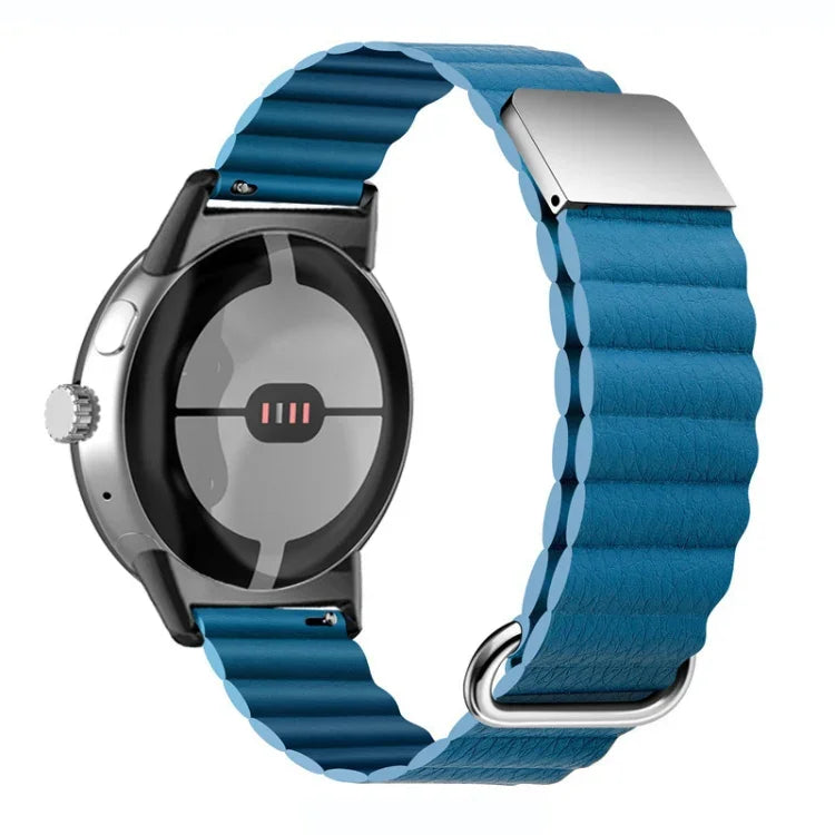 Pulseira de Relógio em Pele Genuína com Fecho Reverso Magnético, Para Google Pixel Watch 4 / 3 / 2 / 1 41mm