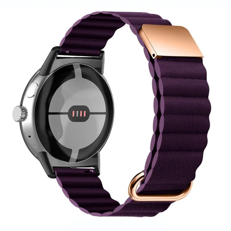 Pulseira de Relógio em Pele Genuína com Fecho Reverso Magnético, Para Google Pixel Watch 4 / 3 / 2 / 1 41mm
