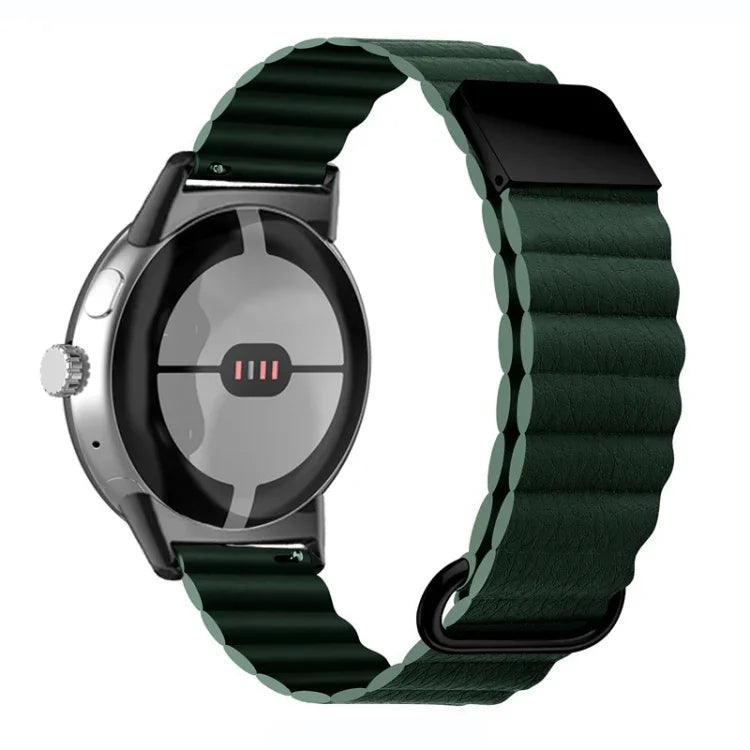 Pulseira de Relógio em Pele Genuína com Fecho Reverso Magnético, Para Google Pixel Watch 4 / 3 / 2 / 1 41mm