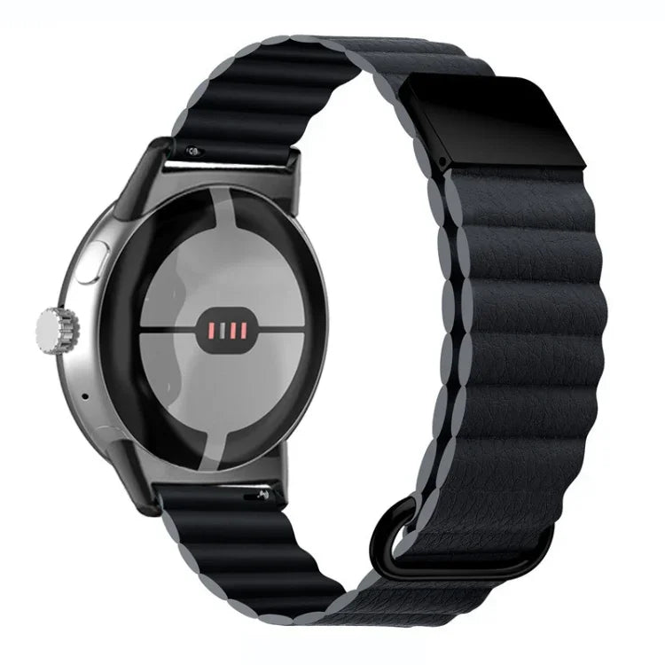 Pulseira de Relógio em Pele Genuína com Fecho Reverso Magnético, Para Google Pixel Watch 4 / 3 / 2 / 1 41mm