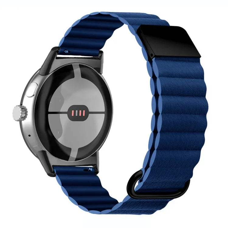 Pulseira de Relógio em Pele Genuína com Fecho Reverso Magnético, Para Google Pixel Watch 4 / 3 / 2 / 1 41mm