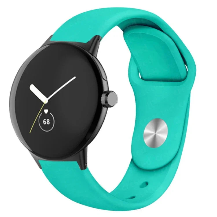 Pulseira de Relógio em Silicone com Fecho Reverso Cor Sólida, Para Google Pixel Watch 4 / 3 / 2 / 1 41mm